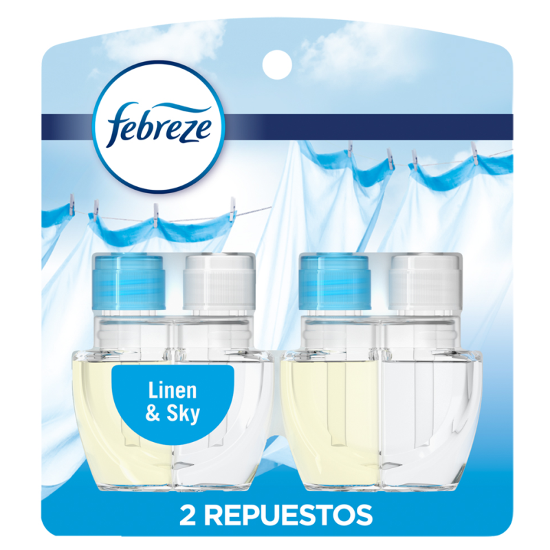 Ambientador De Piso Febreze 2 Repuesto Linen & Sky1.75 OZ