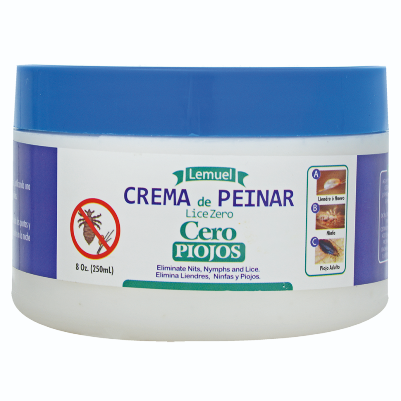 Crema De Peinar Lemuel Cero Piojos8 OZ