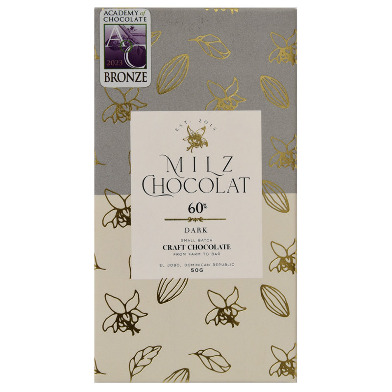 Barra De Chocolate Dark 60% Milz50 GR