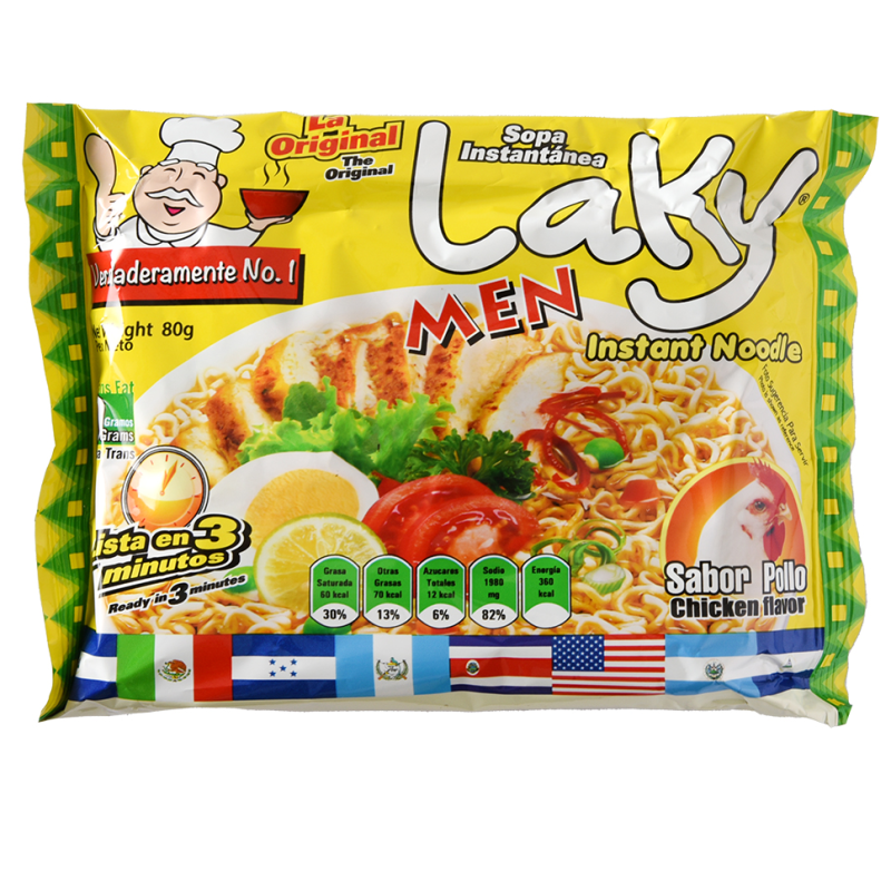 Sopa Laky Men Sabor A Pollo80 GR