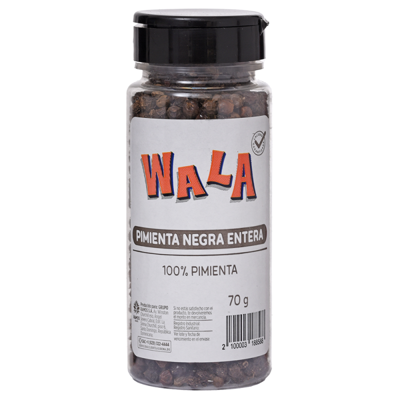 Pimienta Negra Entera Wala70 GR
