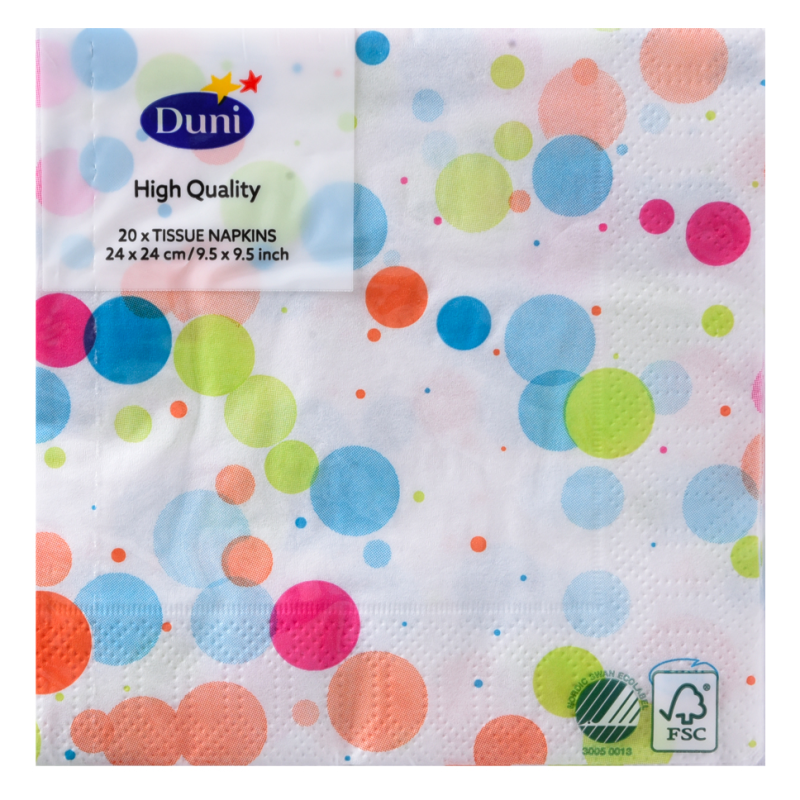 Servilletas Duni 24x24 Festive Bub M20 UND