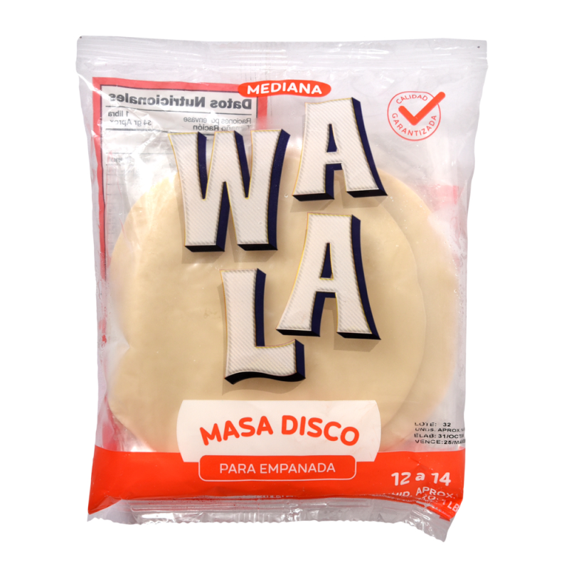 Masa Discos Empanadas Mediano Wala1 LB