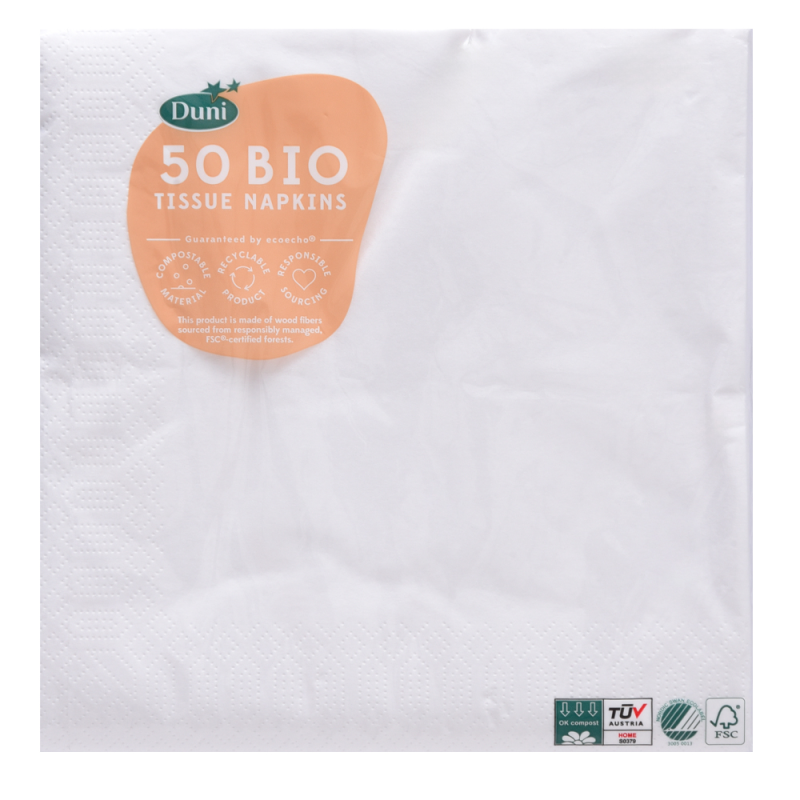 Servilletas Duni Blanca 40x40 Cm50 UND