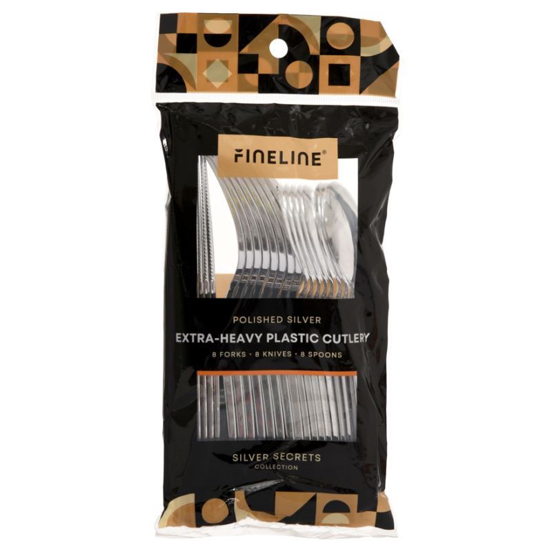 Set De Cuberteria Fineline Plateado24 UND