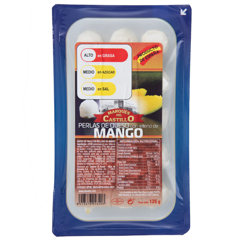 Queso Perlas Mango Marques Castillo125 GR