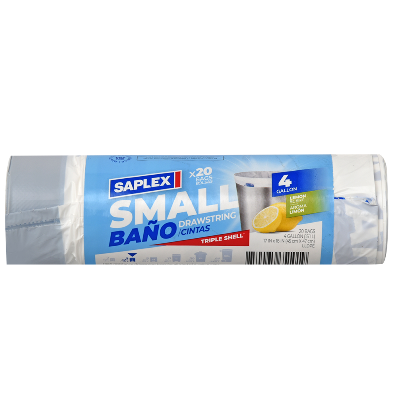 Funda Saplex Baño 4gal Con Cinta20 UND