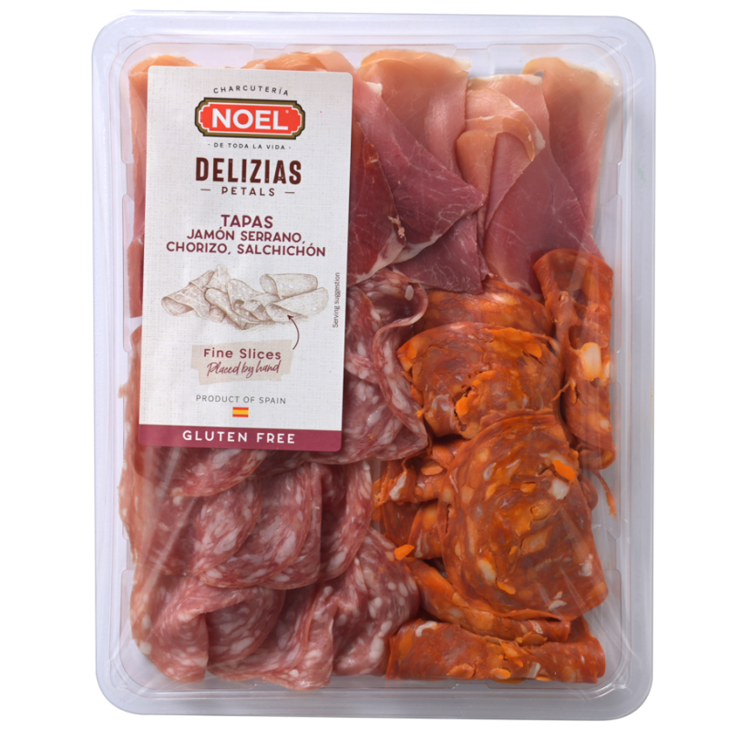 Tapa Noel Petalos Jamon Serrano Chorizo150 GR