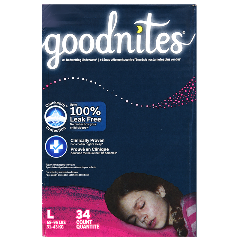 Pañal Goodnites Girl L Giga34 UND
