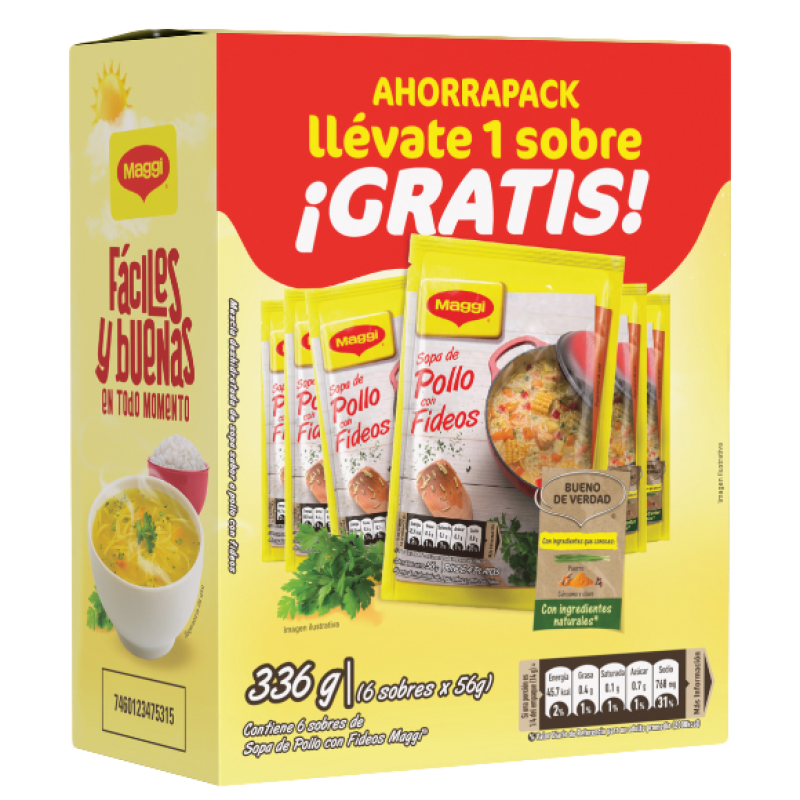 Sopa Maggi Pack 6 Und336 GR