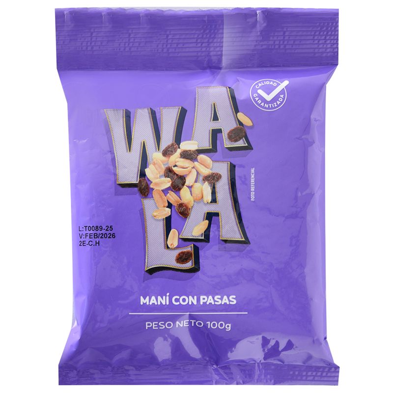 Mani Con Pasas Wala100 GR