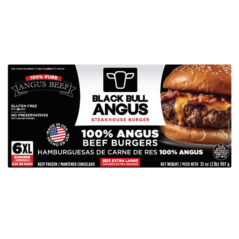 Carne Black Bull Angus Burguers2 LB