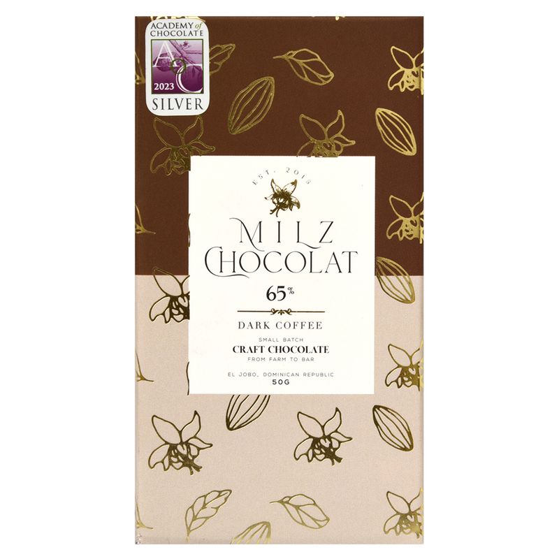 Chocolate Milz 65% Dark & Coffee Almend50 GR