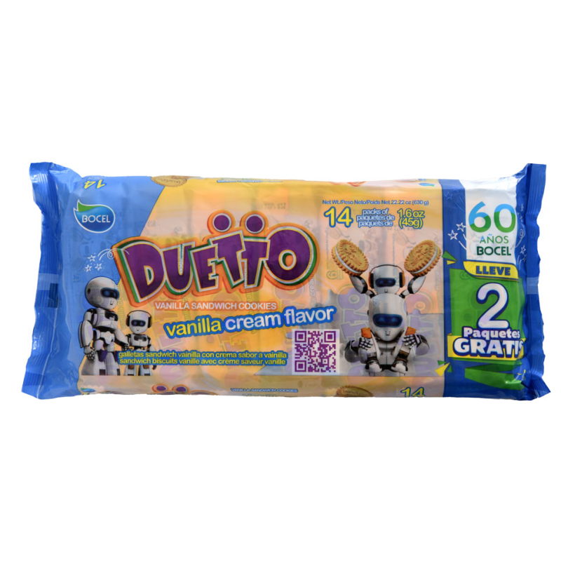 Galleta Duetto Sandwich Vainilla14 UND
