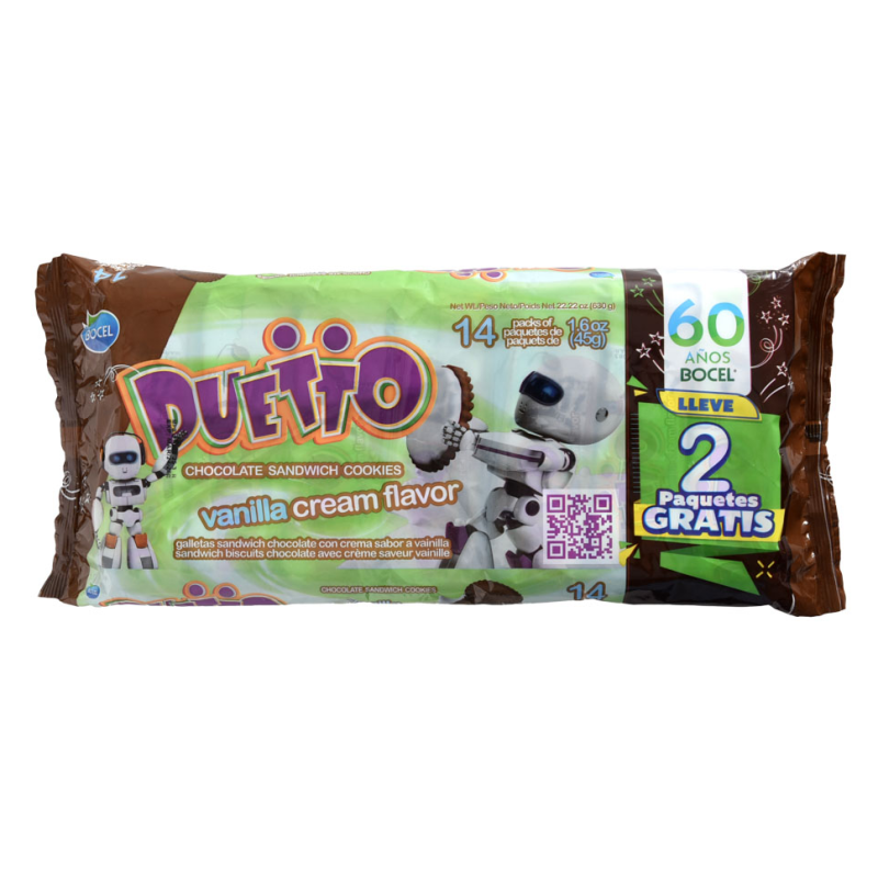 Galleta Chocolate Duetto Sandwich14 UND
