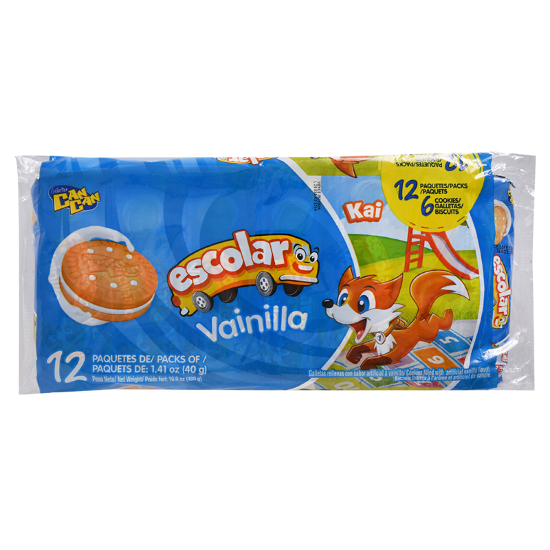 Galleta Can Can Rell Vainilla480 GR