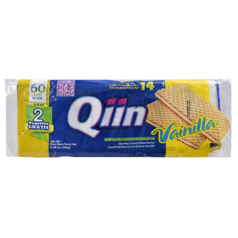 Galleta Qiin Wafer Vainilla14 UND