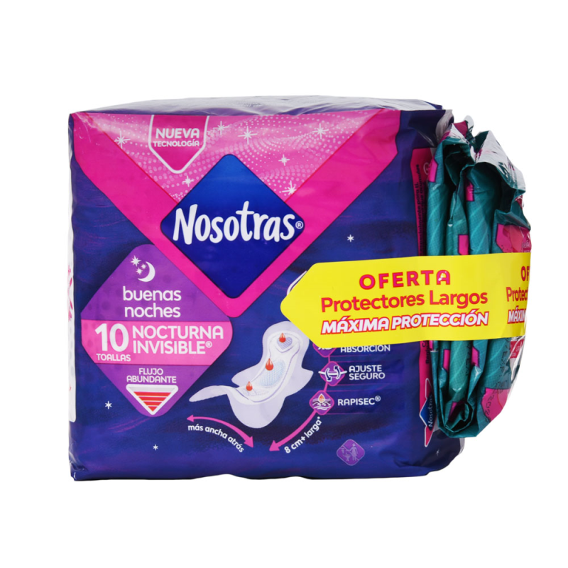 Toallas Nosotras Inv Buenas Noches10 UND