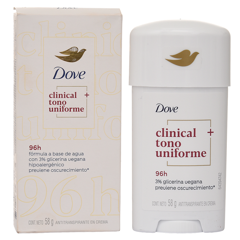 Desodorante Dove Clinical Ant Crema Tono Unif 96h58 GR