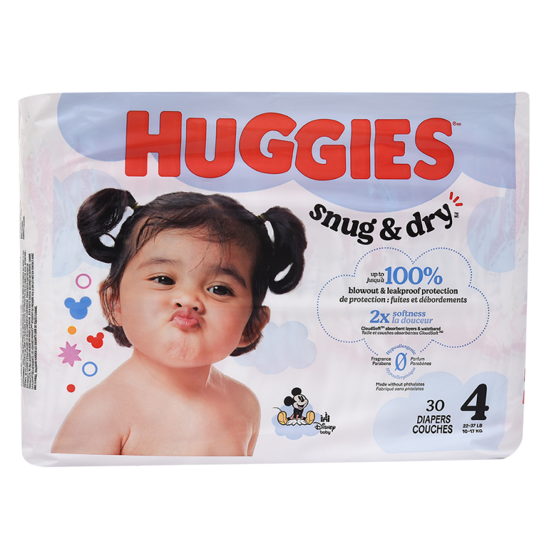 Pañal Huggies Snug&dry Etapa 4 Jumbo30 UND
