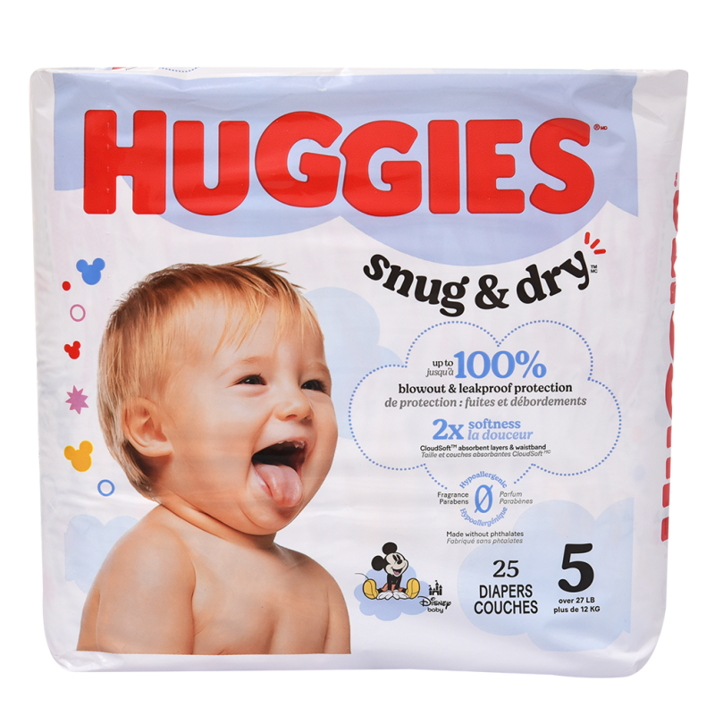 Pañal Huggies Snug&dry Etapa 5 Jumbo25 UND