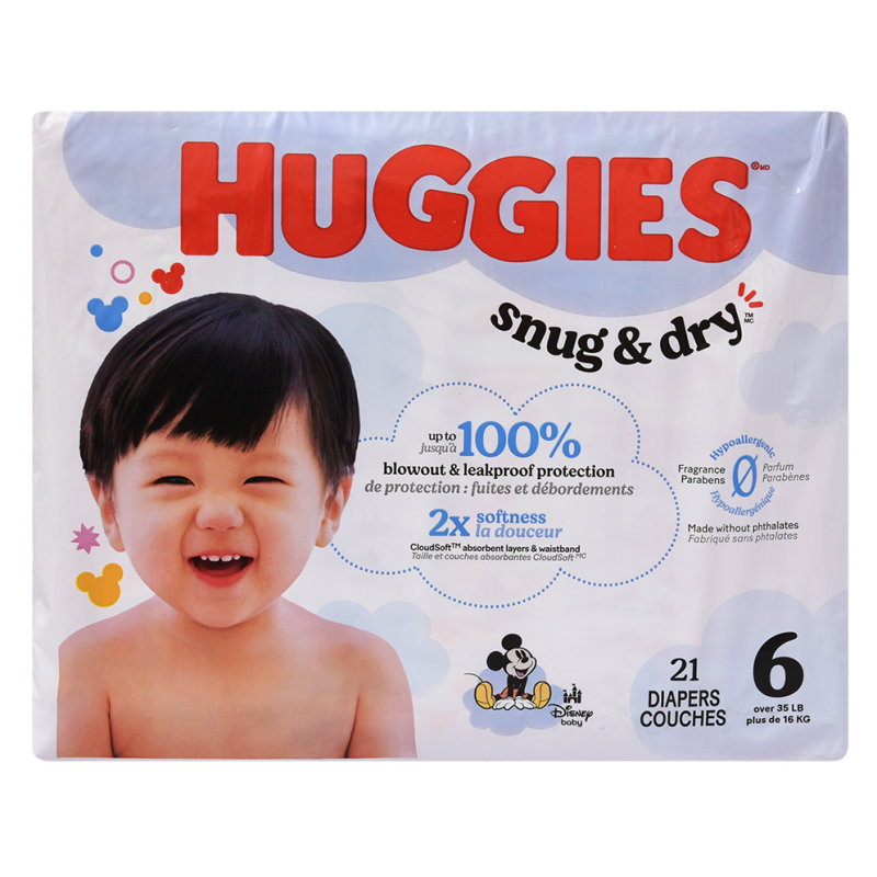Pañal Huggies Snug&dry Etapa 6 Jumbo21 UND
