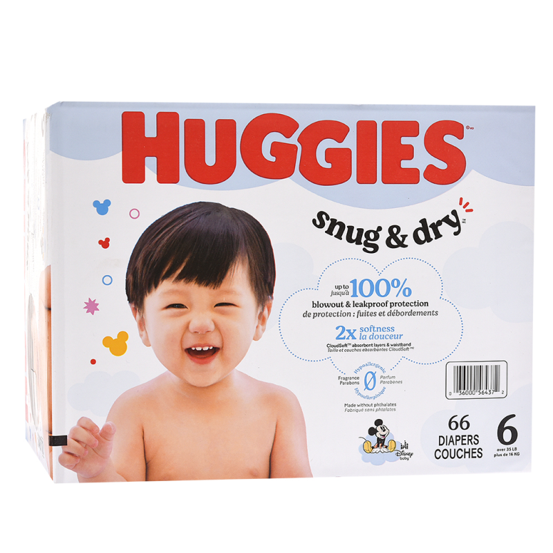 Pañal Huggies Snug&dry Etapa 6 Giga66 UND