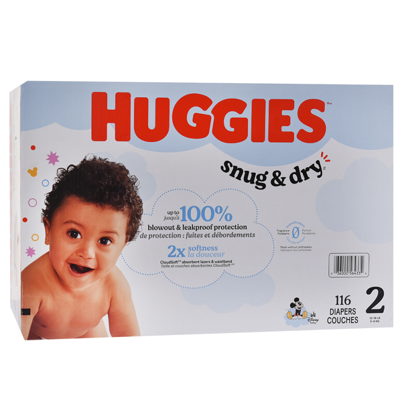 Pañal Huggies Snug&dry Etapa 2 Giga116 UND