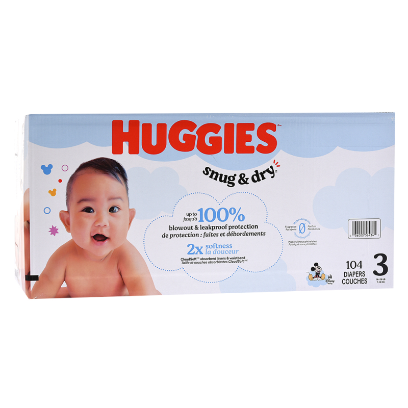 Pañal Huggies Snug&dry Etapa 3 Giga104 UND