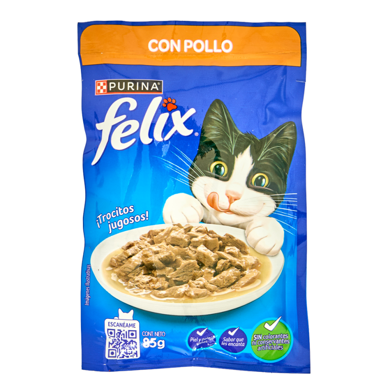 Alimento Para Gatos Felix Pouches Pollo85 GR