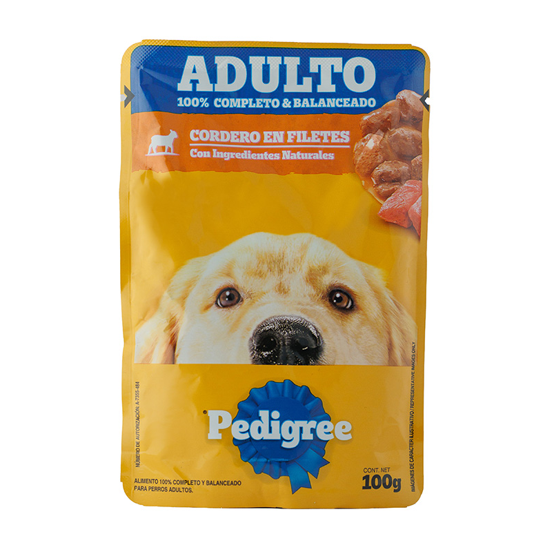 Alimento De Perros Pedigree Pouch Adulto Cordero100 GR