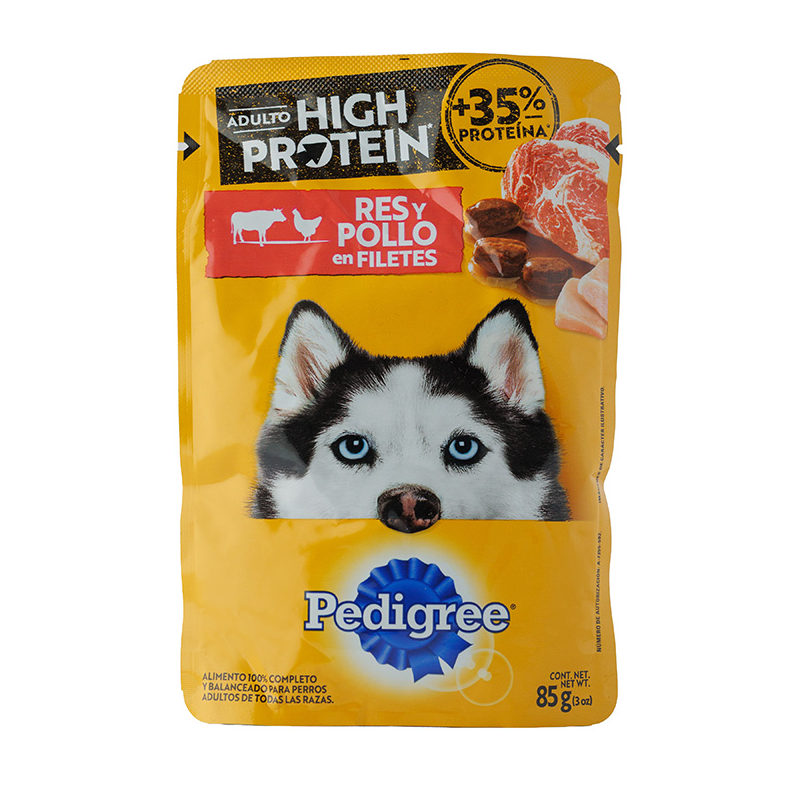 Alimento De Perros Pedigree Pouch Hp Res Y Pollo85 GR