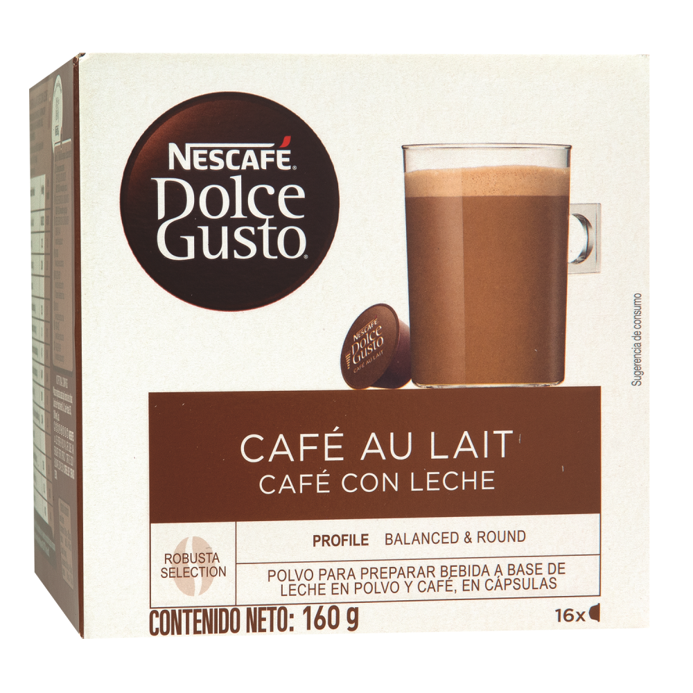 Cápsulas Nescafé Dolce Gusto Café Au Lait x16 - Botiga